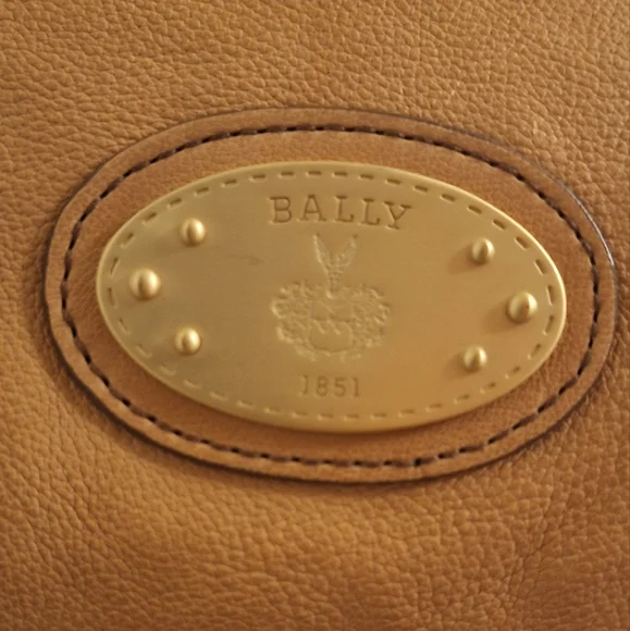 BALLY Italian Leather Hobo Bag Purse - Picture 3 of 14